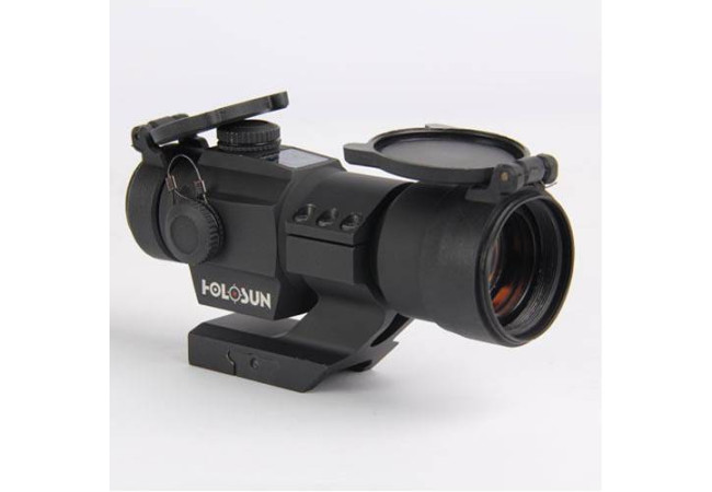Коліматорний приціл Holosun Tube HS406C 2 MOA с солнечной батареей на Weaver 