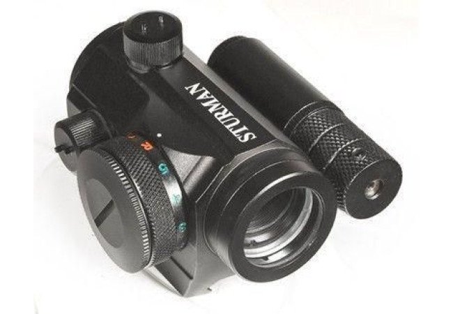 Коллиматорный прицел Sturman 1X20 с лазерным целеуказателем на WEAVER